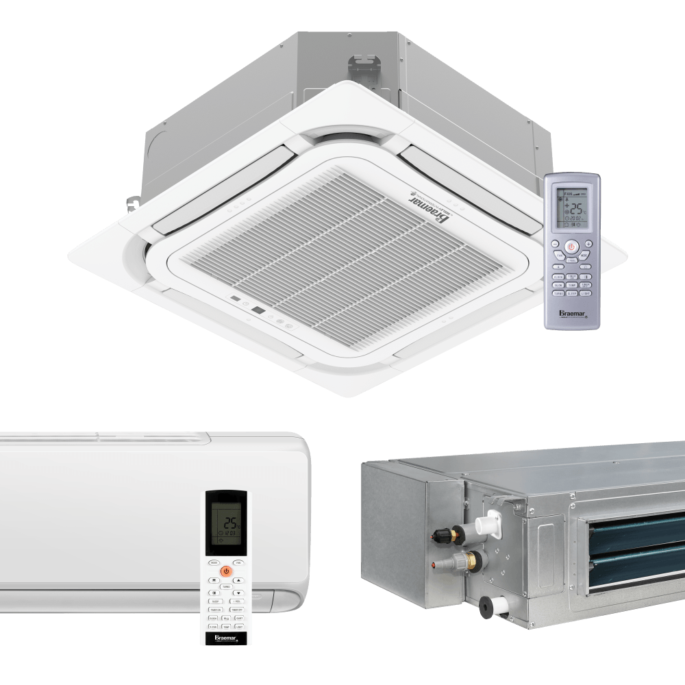 Braemar Reverse Cycle Multi-Split Indoor Units combined with remote-control